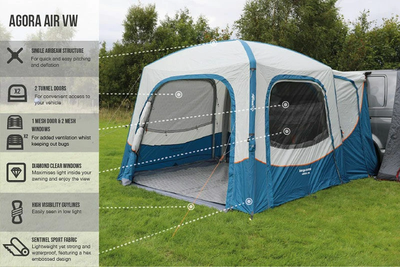 Vango Agora Air VW Awning (Moroccan Blue) 2 Vango Agora Air VW Awning (Moroccan Blue) - Image 2