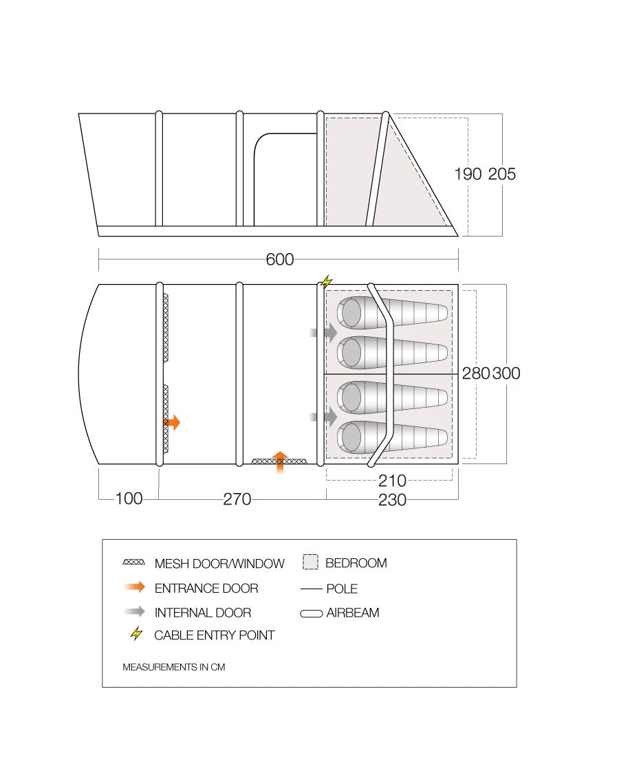 Vango Aether Air 450XL Tent (2022) 2 Vango Aether Air 450XL Tent (2022) - Image 2