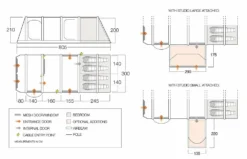 Vango Anantara IV TC 450XL Air Tent (2023) -Vango Camping airbeam si pro floorplan anantara iii air 450xl with pods 1