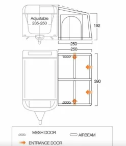 Vango Balletto Air 390 Elements Shield Caravan Awning (2023) 14 Vango Balletto Air 390 Elements Shield Caravan Awning (2023) -Vango Camping balletto 390 floor