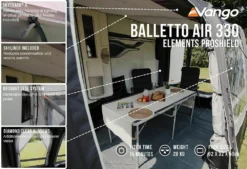 Vango Balletto Air 330 Elements ProShield Caravan Awning (2023) -Vango Camping balletto air 330 eps lf2
