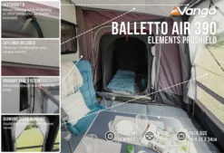 Vango Balletto Air 390 Elements ProShield Caravan Awning (2023) -Vango Camping balletto air 390 eps in