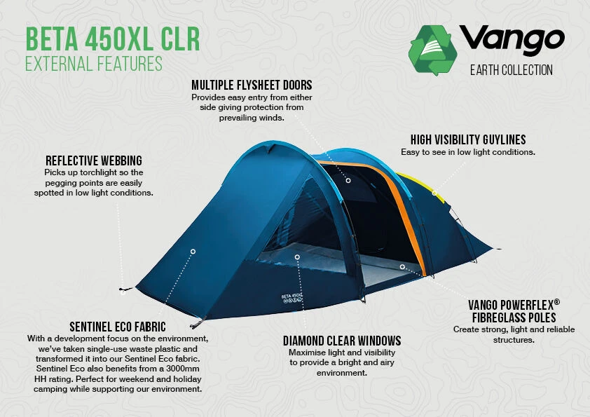 Vango Beta 450xl CLR Tent (2023) 3 Vango Beta 450xl CLR Tent (2023) - Image 3