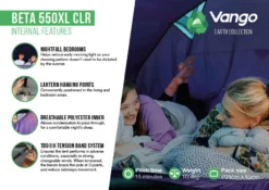 Vango Beta CLR 550xl Tent (2023) -Vango Camping beta 550xl clr lr2