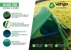 Vango Blade 200 Tent (2022) -Vango Camping blade 2002