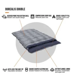 Vango Borealis Sleeping Bag - Double 5 Vango Borealis Sleeping Bag - Double -Vango Camping borealis double 3 1 1