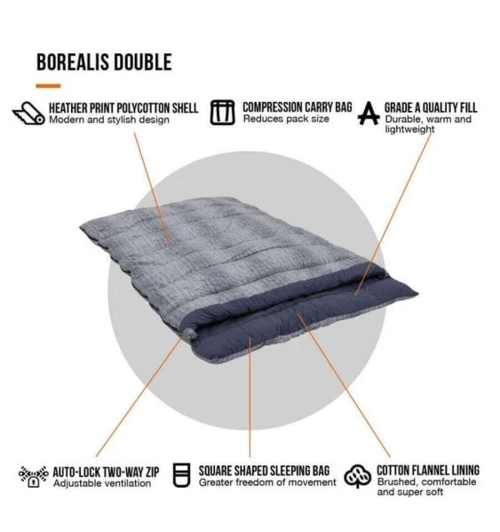Vango Borealis Sleeping Bag - Double 3 Vango Borealis Sleeping Bag - Double - Image 3