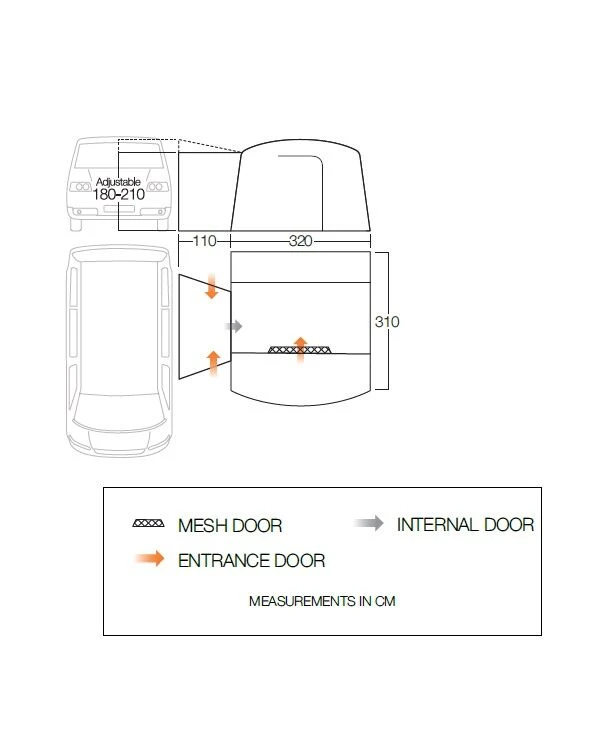 Vango Cove II Low Poled Drive Away Awning 2 Vango Cove II Low Poled Drive Away Awning - Image 2