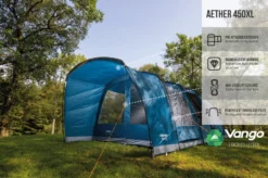 Vango Aether Poled 450XL Tent (2022) 14 Vango Aether Poled 450XL Tent (2022) -Vango Camping earth collection poled infographics call outs6