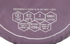 Vango Ember Single Sleeping Bag - Arctic Dusk -Vango Camping ember single arctic dusk image 5