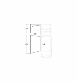 Vango AirBeam Sky Canopy 2.5m -Vango Camping floorplan 25 2