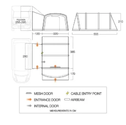 Vango Galli CC Air Tall Awning (2023) -Vango Camping floorplan cc tall