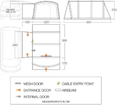 Vango Galli CC Air Low Awning (2023) -Vango Camping galli cc air low floorplan lowres