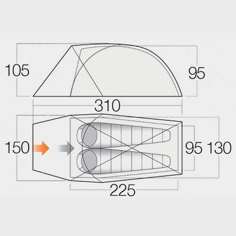 Vango Mirage Pro 200 Tent 2 Vango Mirage Pro 200 Tent - Image 2