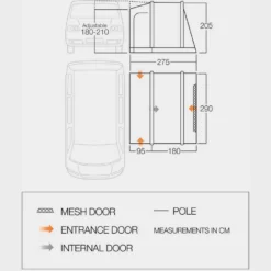 Vango Kilda Low Driveaway Van Awning -Vango Camping go 331017 e