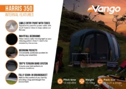 Vango Harris 350 Poled Tent (2023) -Vango Camping harris 350 infographic2