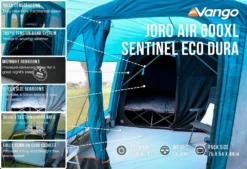 Vango Joro Air 600xl Dura Tent (2023) -Vango Camping joro air 650xl sentinel eco dura low res