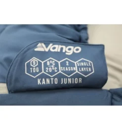 Vango Kanto Junior Sleeping Bag - Blue -Vango Camping kanto jr blue 4