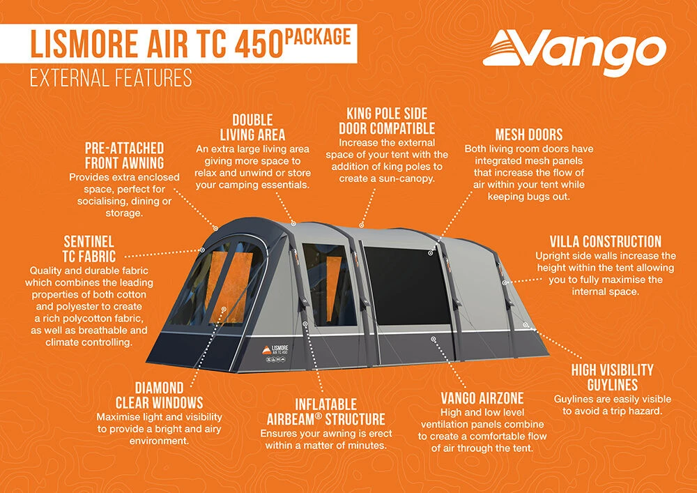 Vango Lismore Air TC 450 Tent Package (2023) 3 Vango Lismore Air TC 450 Tent Package (2023) - Image 3