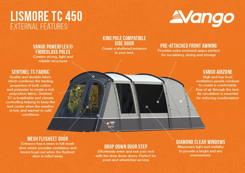 Vango Lismore TC 450 Poled Tent Package (2023) 5 Vango Lismore TC 450 Poled Tent Package (2023) - Image 5