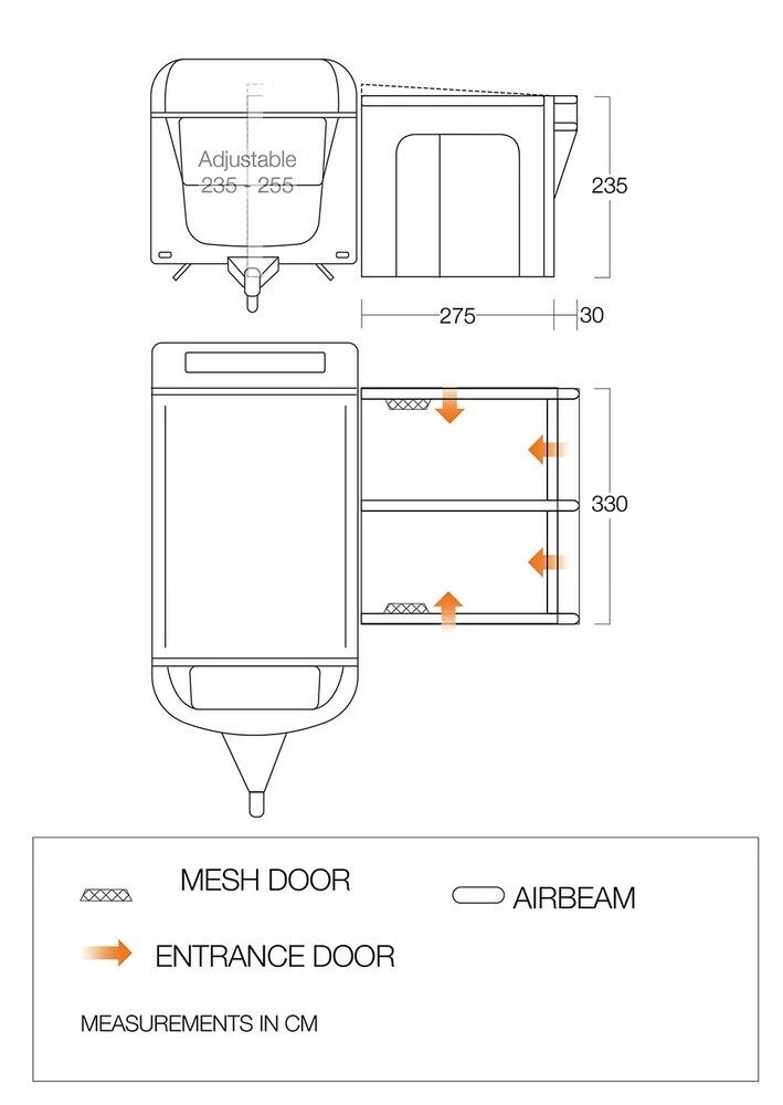 Vango Riviera Air 330 Elements ProShield Caravan Awning (2023) 3 Vango Riviera Air 330 Elements ProShield Caravan Awning (2023) - Image 3