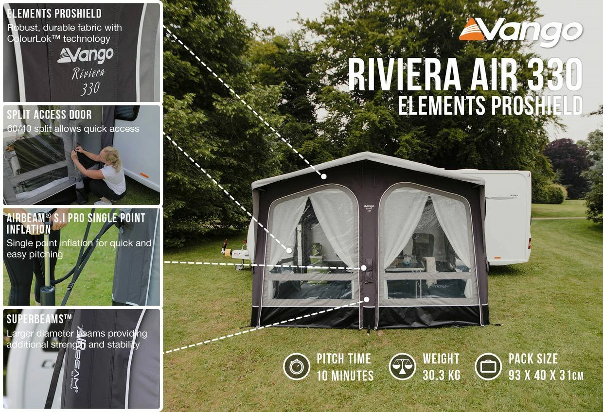 Vango Riviera Air 390 Elements ProShield Caravan Awning (2023) 5 Vango Riviera Air 390 Elements ProShield Caravan Awning (2023) - Image 5