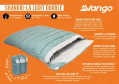 Vango Shangri-La Light Double Sleeping Bag (2023) -Vango Camping shangri la light double infographic 1