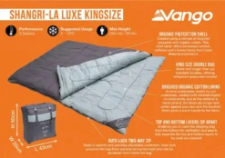 Vango Shangri-La Luxe Kingsize Sleeping Bag -Vango Camping shangri la luxe kingsize image 3