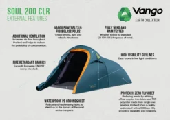 Vango Soul 200 CLR Tent -Vango Camping soul 200 clr infographic lr