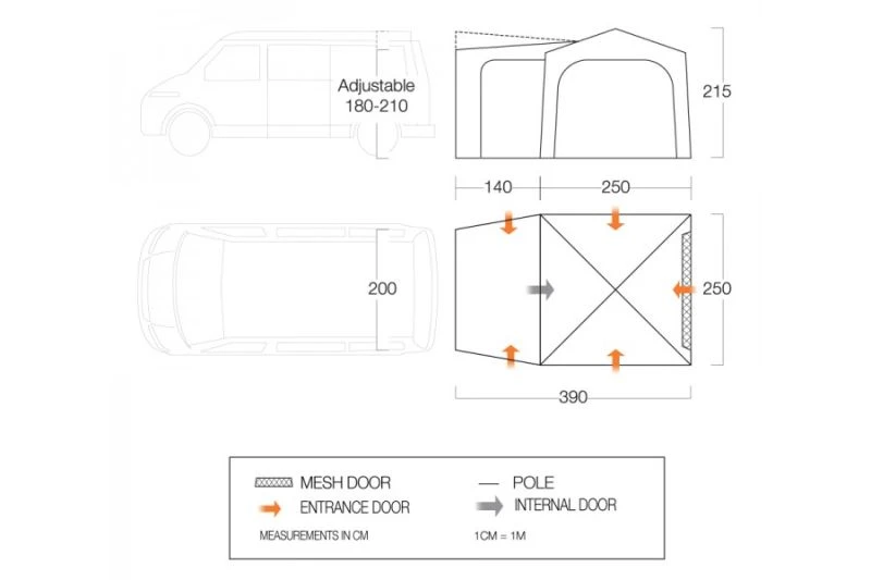 Vango Tailgate Hub Low (Poled) Awning 2023 2 Vango Tailgate Hub Low (Poled) Awning 2023 - Image 2