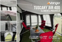 Vango Tuscany Air 400 Elements Proshield Caravan Awning (2023) 12 Vango Tuscany Air 400 Elements Proshield Caravan Awning (2023) -Vango Camping tuscany air 400 eps in