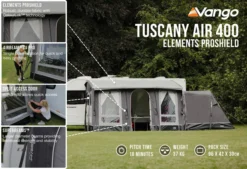 Vango Tuscany Air 400 Elements Proshield Caravan Awning (2023) 13 Vango Tuscany Air 400 Elements Proshield Caravan Awning (2023) -Vango Camping tuscany air 400 eps 1