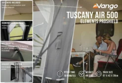 Vango Tuscany Air 500 Elements Proshield Caravan Awning (2023) -Vango Camping tuscany air 500 eps in