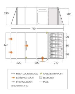 Vango Lismore Air 700DLX Tent Package (2023) 13 Vango Lismore Air 700DLX Tent Package (2023) -Vango Camping vango 2023 tents floorplan stargrove air 700dlx